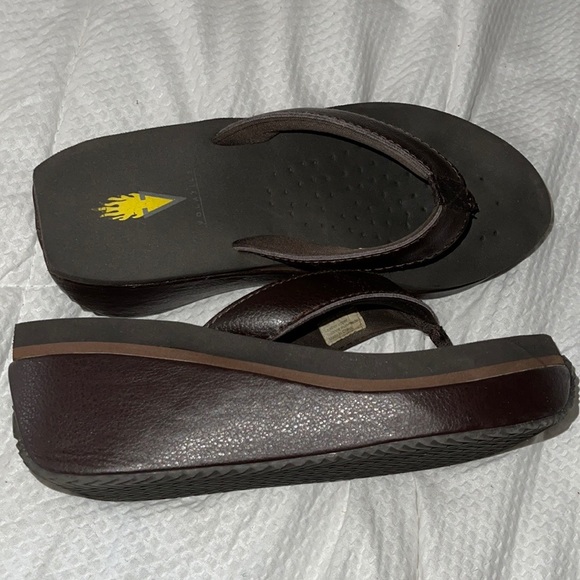 Volatile Brown Wedge Sandal